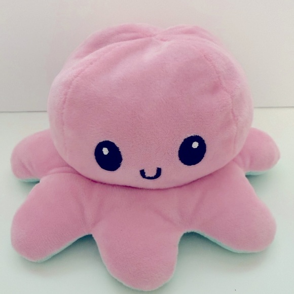 Reversible Mood Octopus Soft Plush Toy - Picture 1 of 9